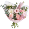 Букет с герберами, маттиолой и хризантемой «Нежный рассвет»